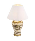 Hernando bordslampa beige/mässing/vit 86cm
