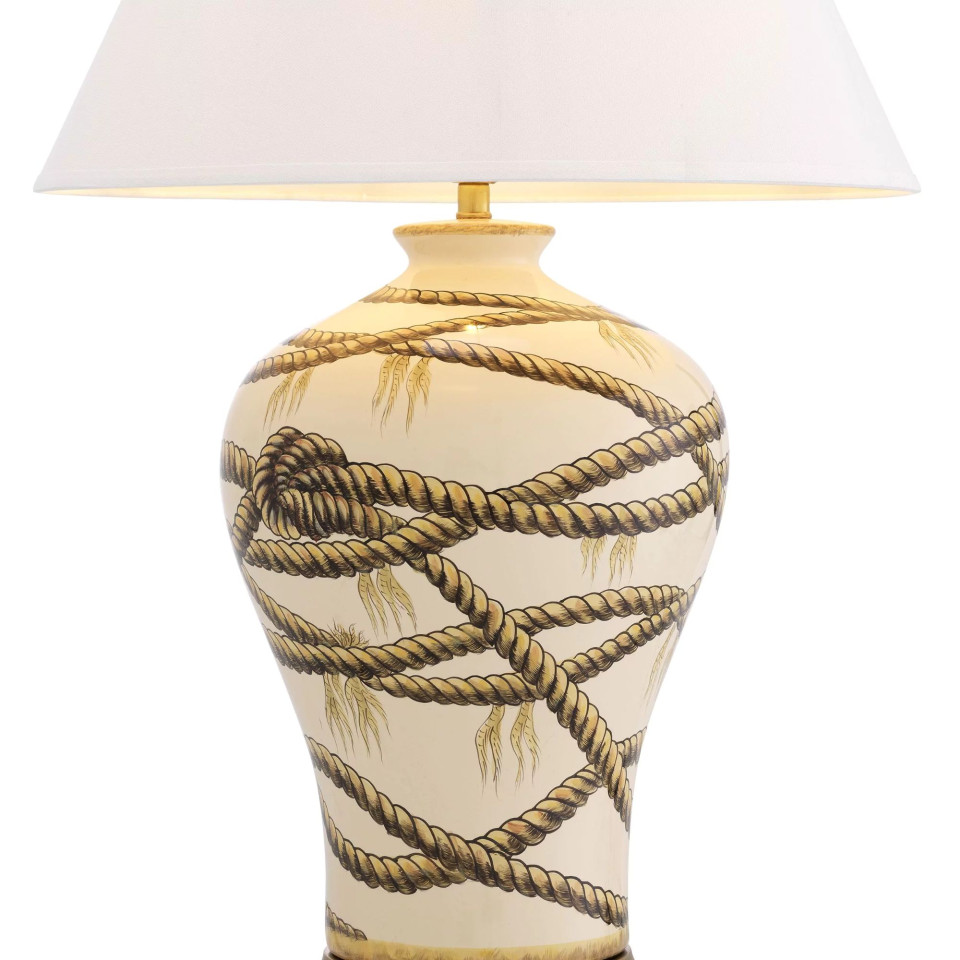 Hernando bordslampa beige/mässing/vit 86cm
