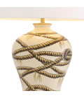 Hernando bordslampa beige/mässing/vit 86cm