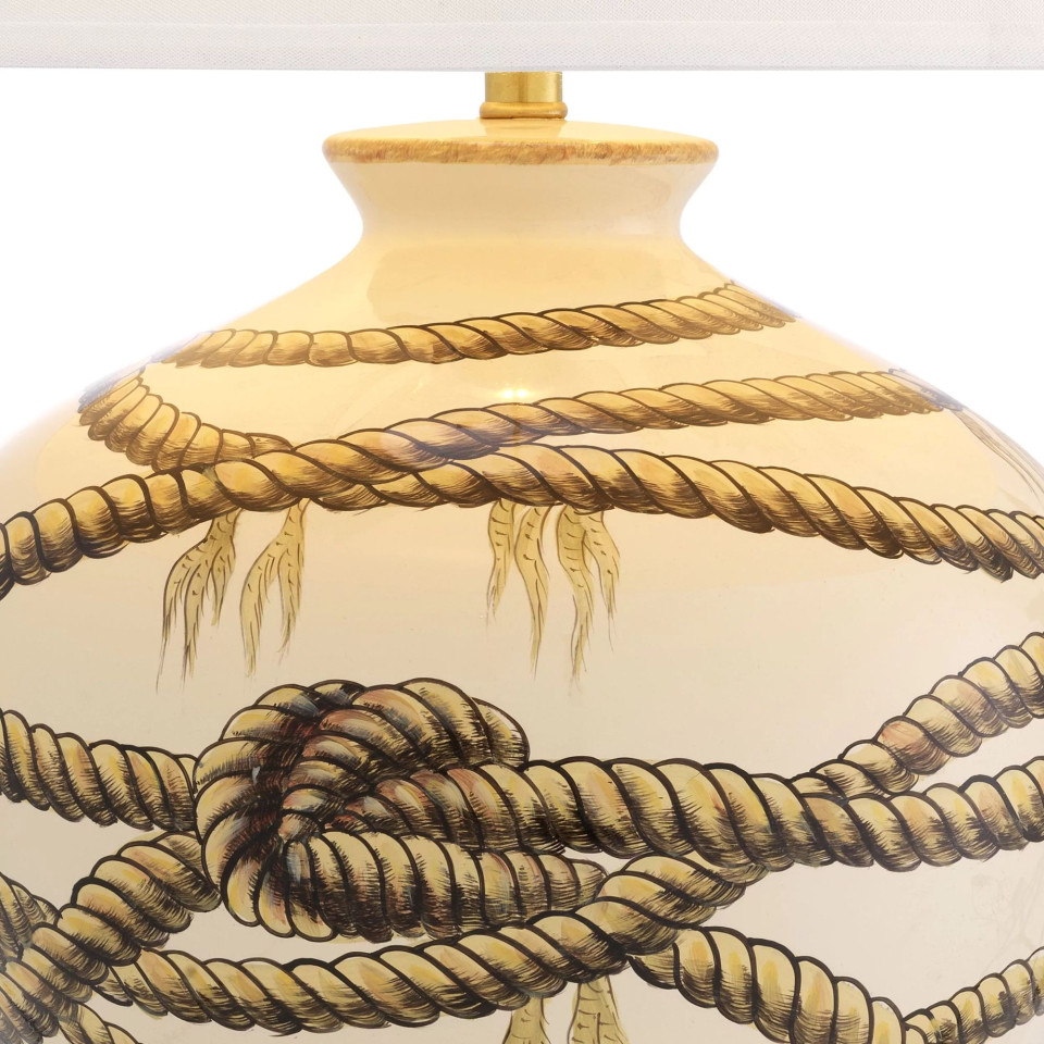 Hernando bordslampa beige/mässing/vit 86cm