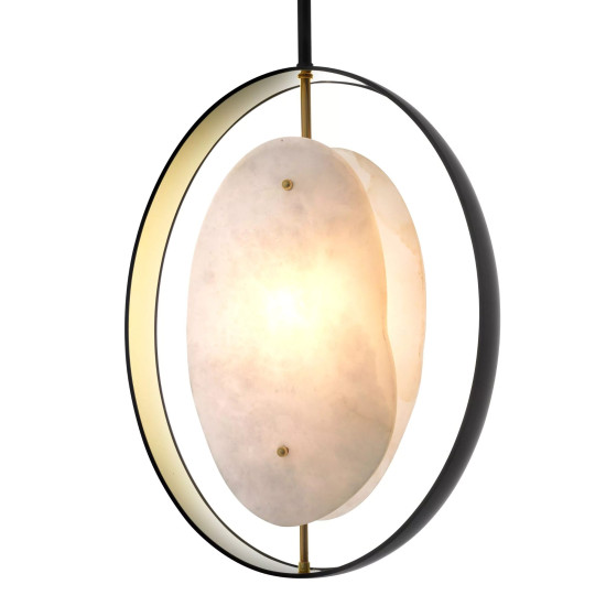 Trissoni takkrona gunmetal/guld/vit 43 cm