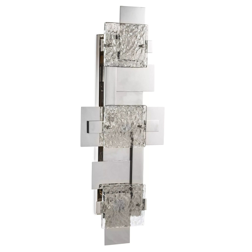 Langham vägglampa nickel/glas 77cm