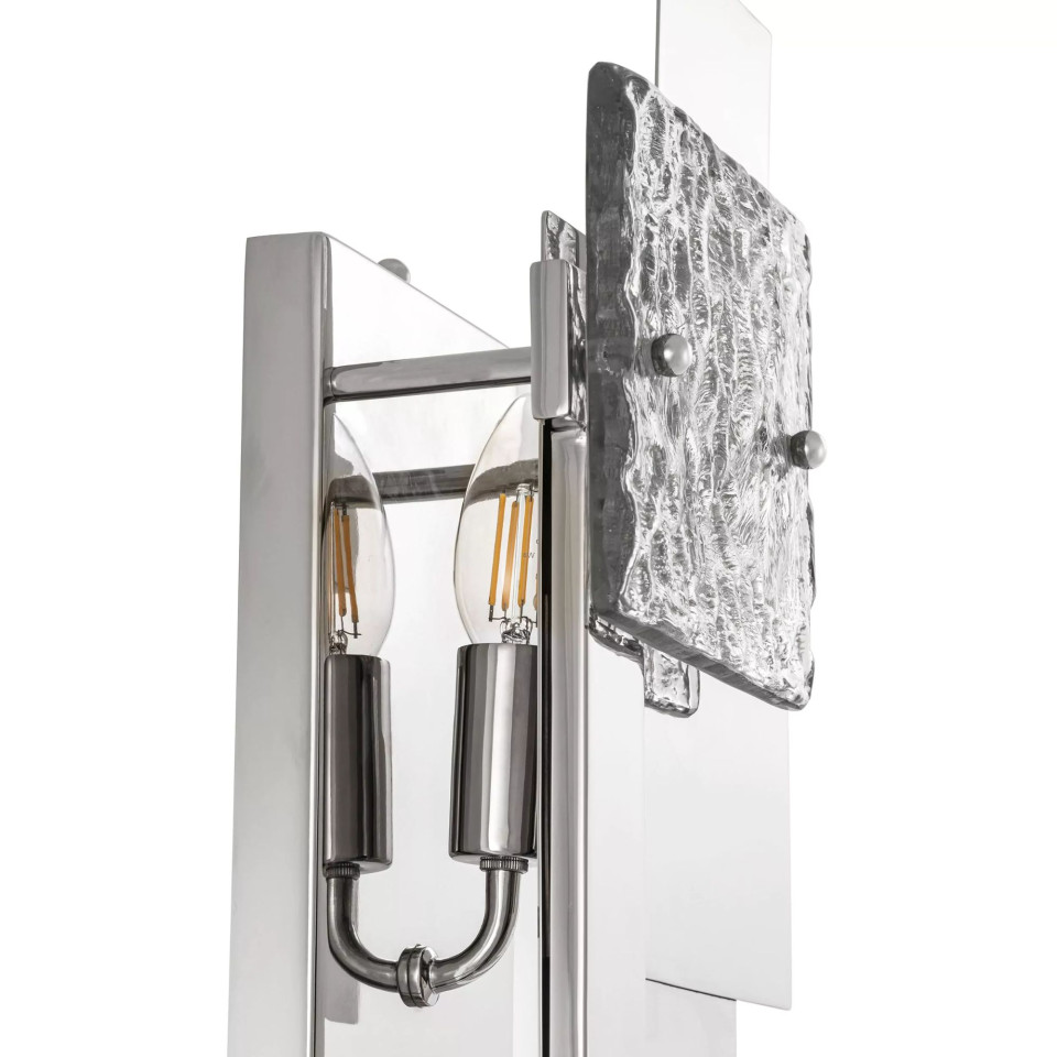 Langham vägglampa nickel/glas 77cm