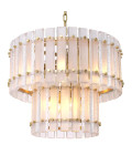 Blason Chandelier Brass/Glass 59cm Eichholtz Blason Chandelier Brass/Glass 59cm