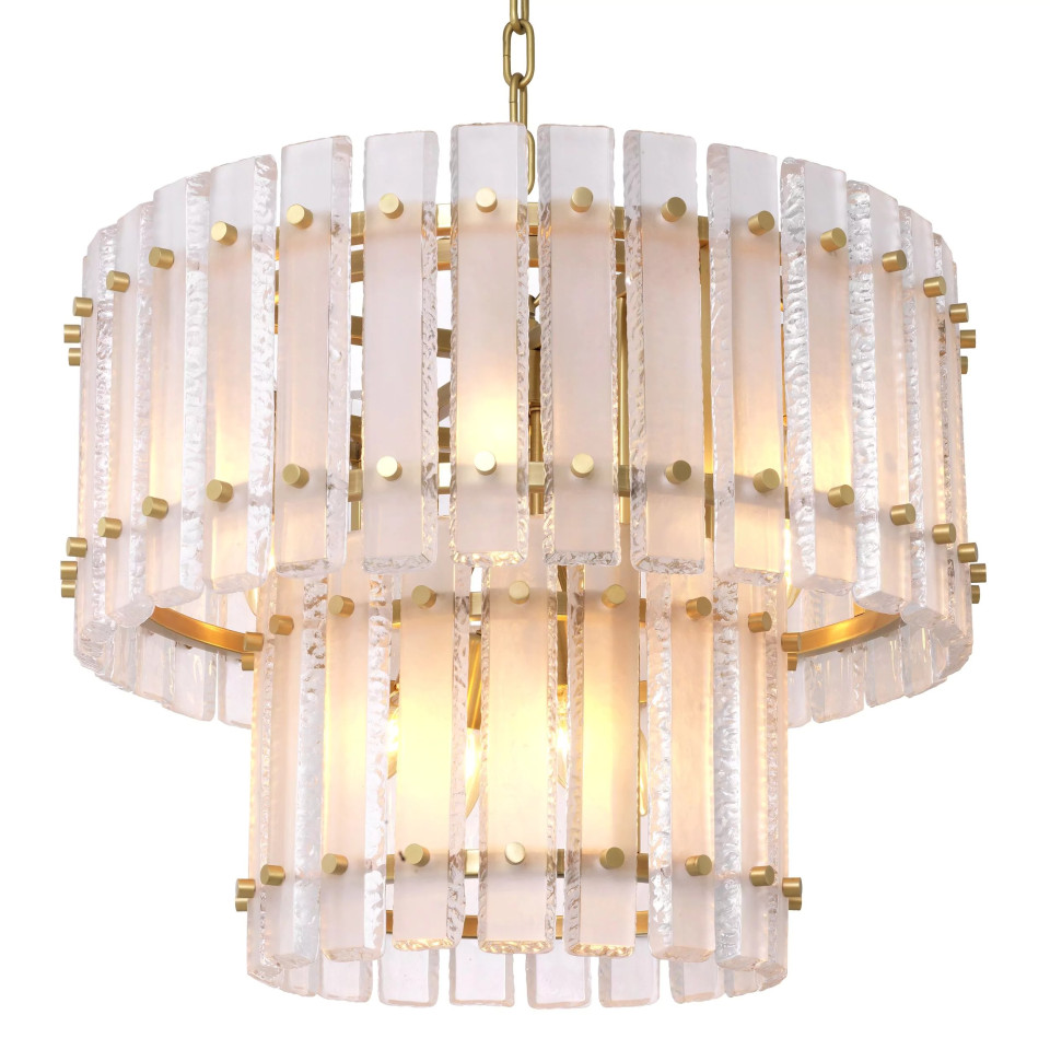 Blason Chandelier Brass/Glass 59cm Eichholtz Blason Chandelier Brass/Glass 59cm
