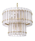 Blason Chandelier Brass/Glass 59cm Eichholtz Blason Chandelier Brass/Glass 59cm