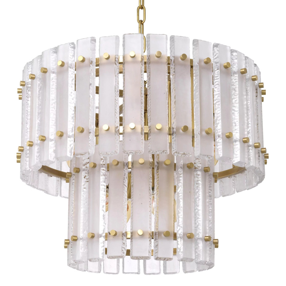 Blason Chandelier Brass/Glass 59cm Eichholtz Blason Chandelier Brass/Glass 59cm
