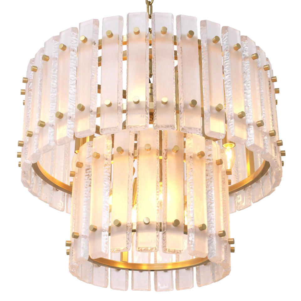 Blason Chandelier Brass/Glass 59cm Eichholtz Blason Chandelier Brass/Glass 59cm