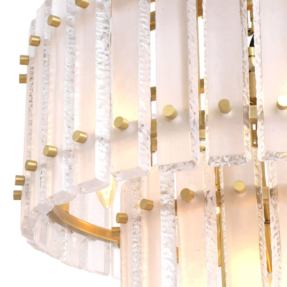Blason Chandelier Brass/Glass 59cm Eichholtz Blason Chandelier Brass/Glass 59cm