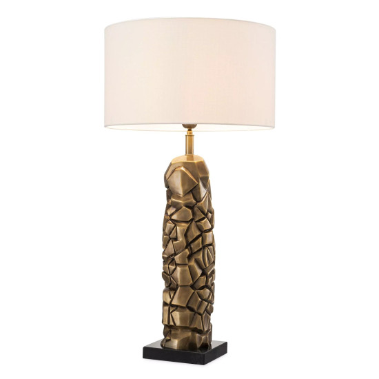 The Rock Table Lamp Brass/Black/Off-white 85cm The Rock Table Lamp Brass/Black/Off-white 85cm