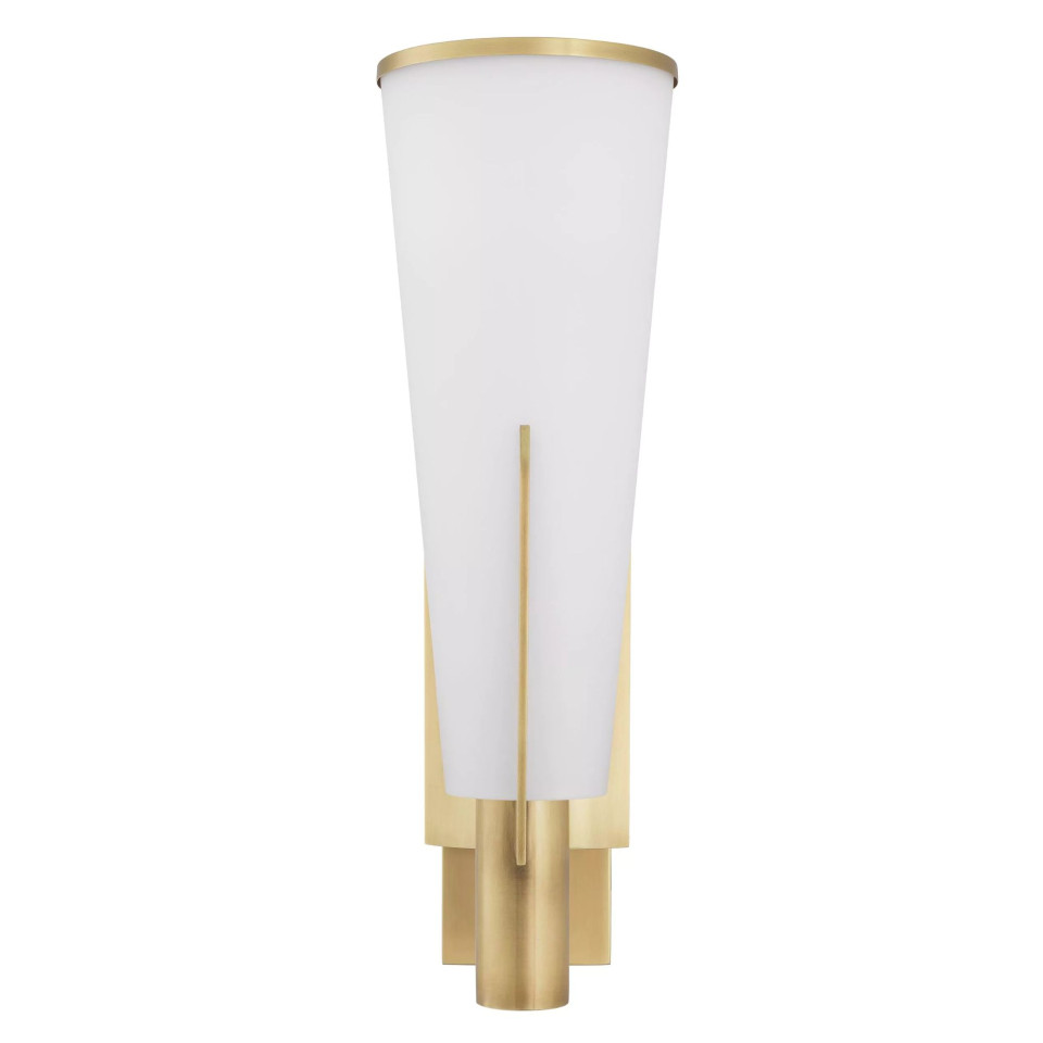 Dino vägglampa mässing/vit 40,5cm