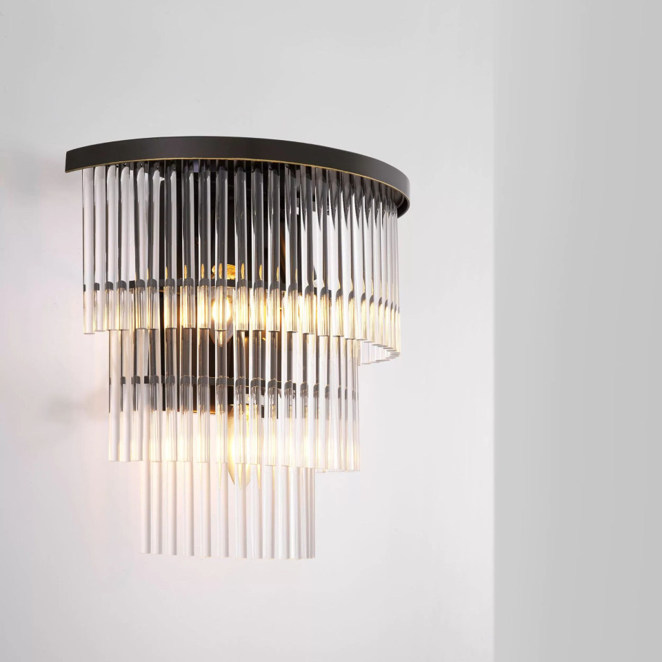 East Wall Lamp Bronze/Glass 32.5cm