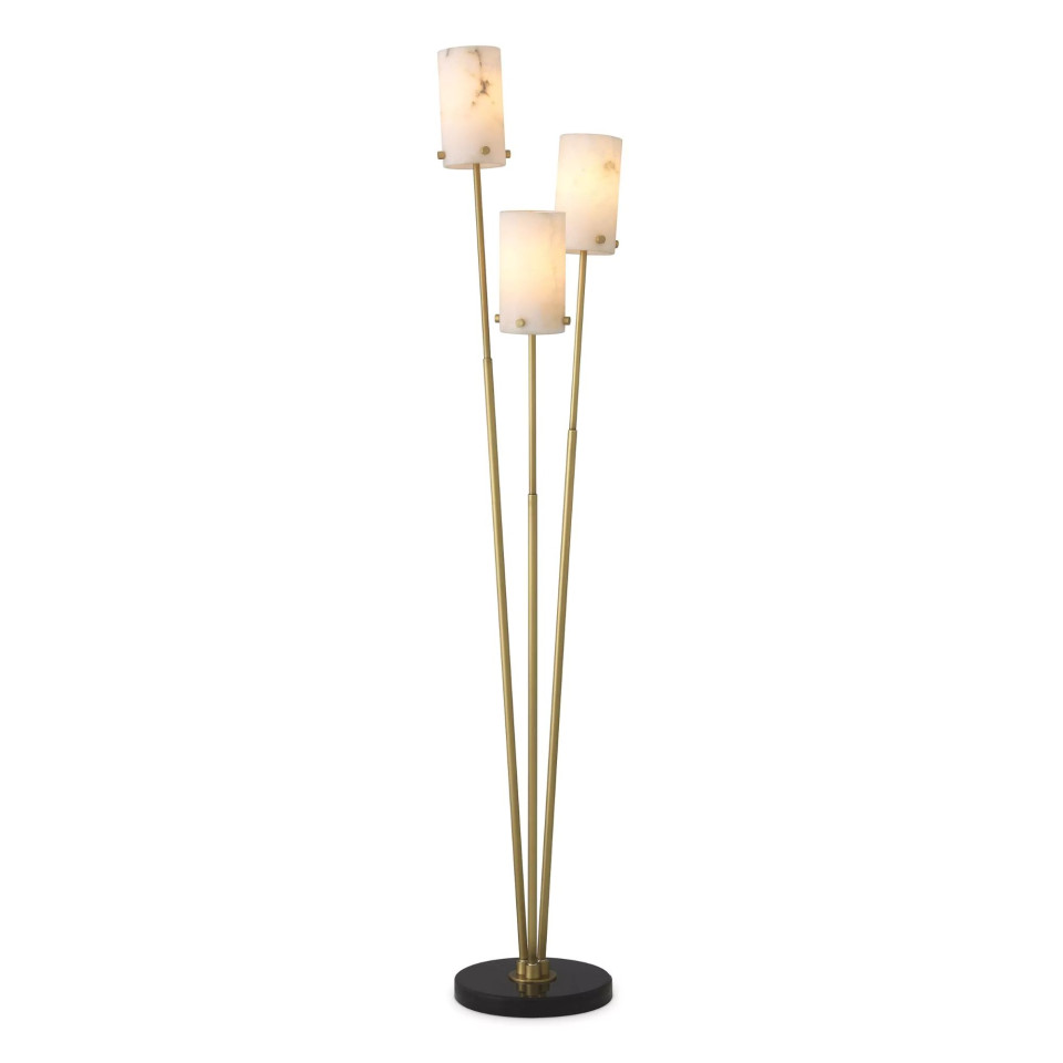 Rodolpho golvlampa mässing/vit/svart 167cm Eichholtz Rodolpho golvlampa mässing/vit/svart 167cm