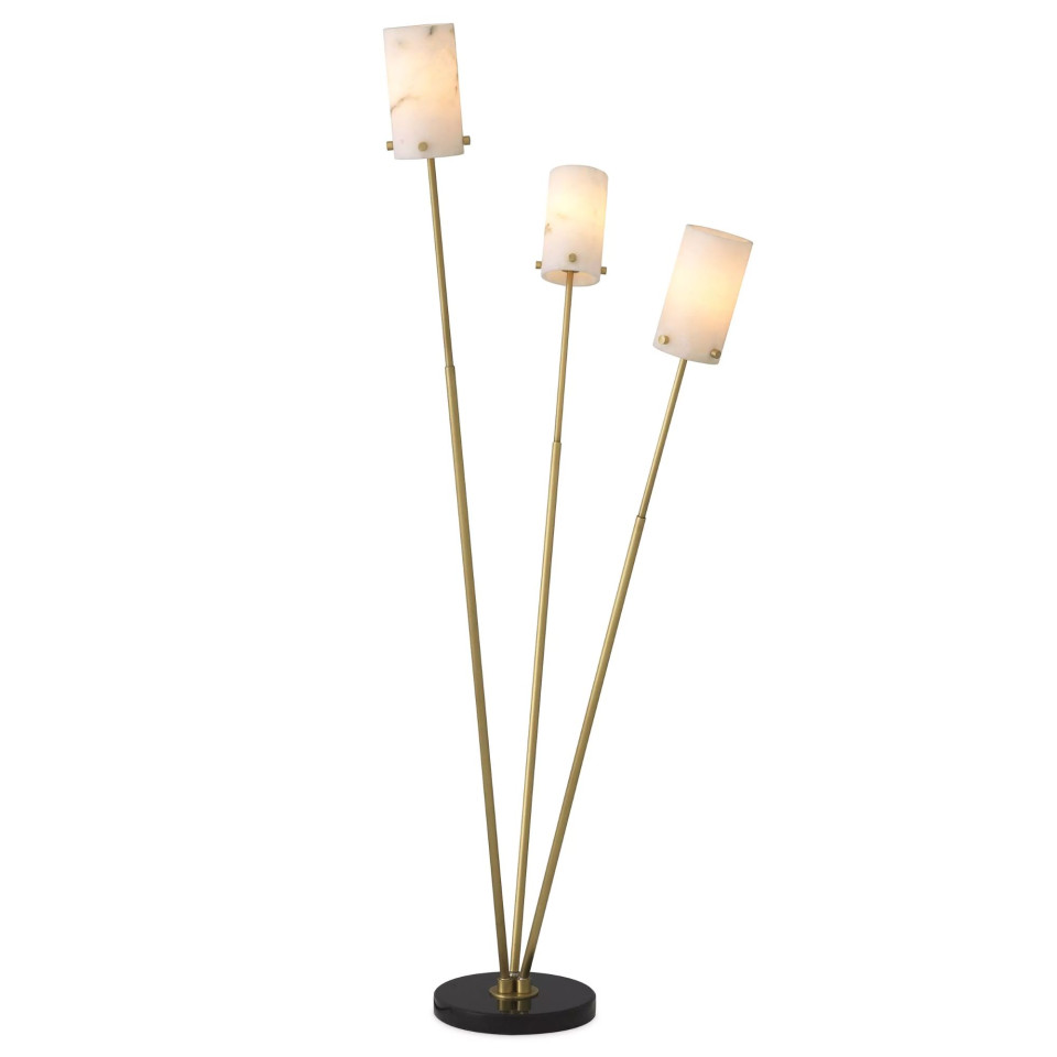 Rodolpho golvlampa mässing/vit/svart 167cm Eichholtz Rodolpho golvlampa mässing/vit/svart 167cm