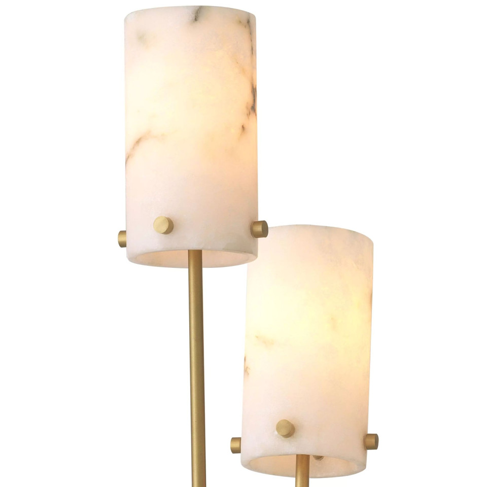 Rodolpho golvlampa mässing/vit/svart 167cm Eichholtz Rodolpho golvlampa mässing/vit/svart 167cm