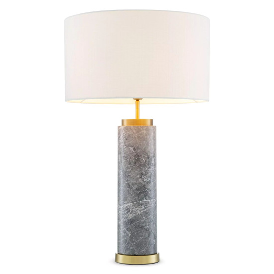 Lxry Table Lamp Grey/Brass/Off-white 75cm Lxry Table Lamp Grey/Brass/Off-white 75cm