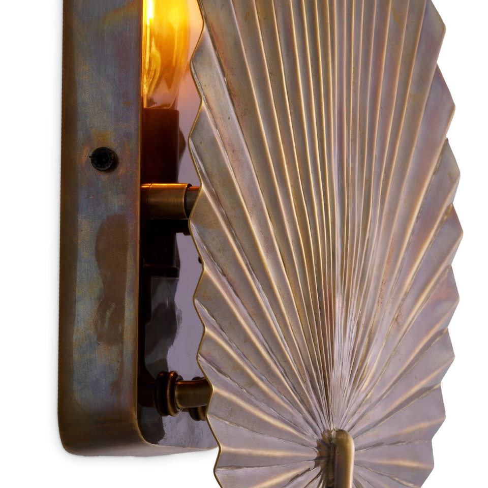 Oriental Wall Lamp Vintage Brass 40cm Eichholtz Oriental Wall Lamp Vintage Brass 40cm