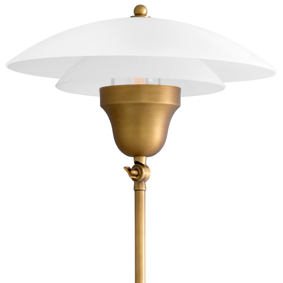 Novento golvlampa mässing/vit/svart 155cm Eichholtz Novento golvlampa mässing/vit/svart 155cm