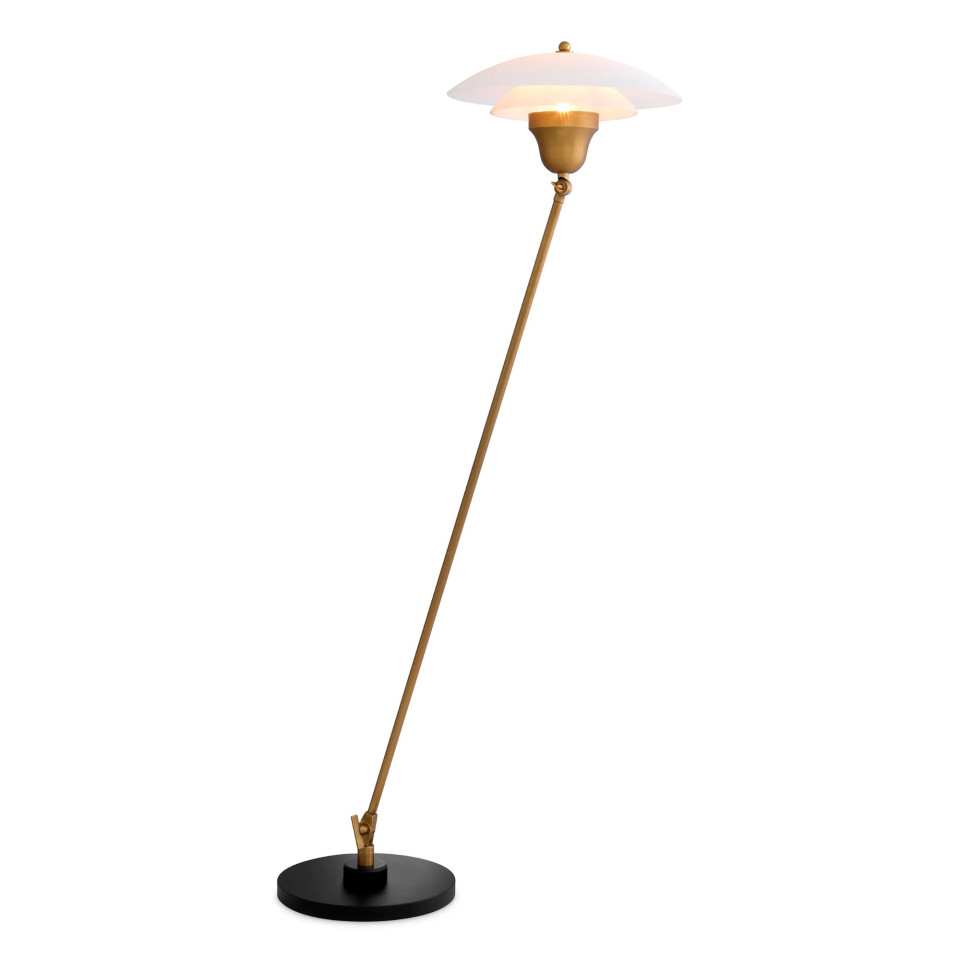 Novento golvlampa mässing/vit/svart 155cm Eichholtz Novento golvlampa mässing/vit/svart 155cm