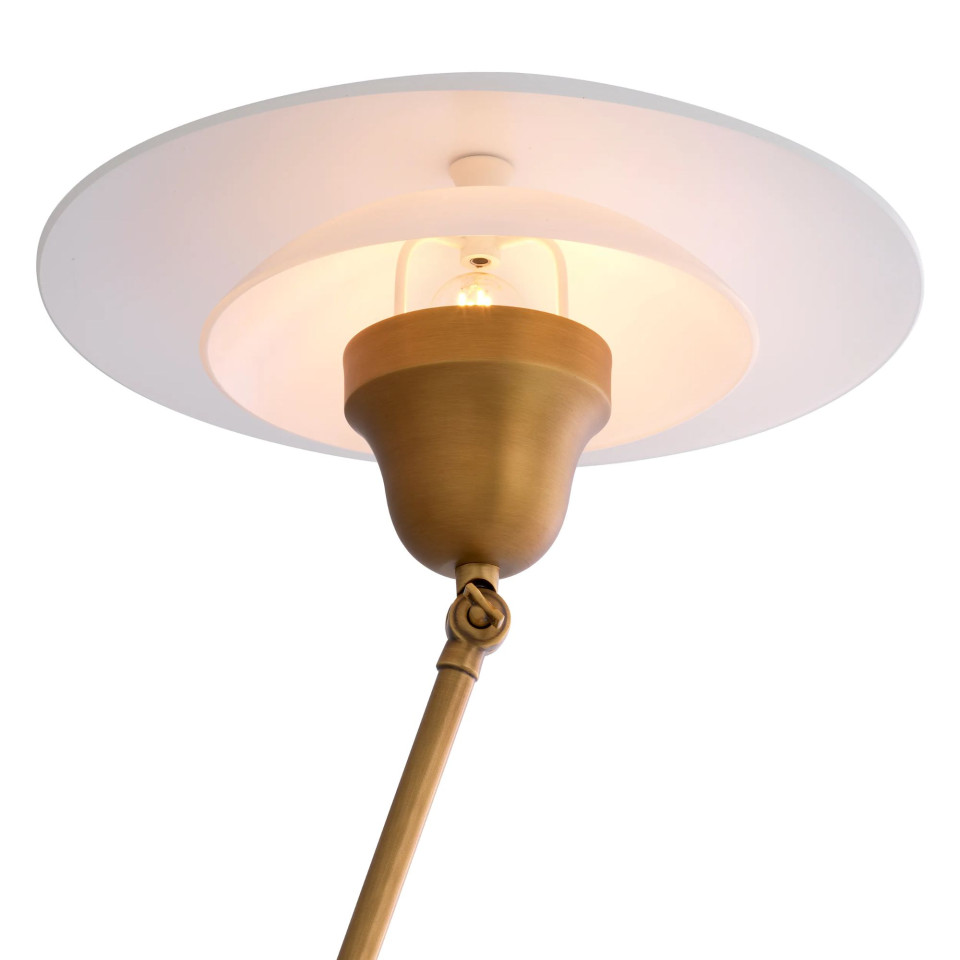 Novento golvlampa mässing/vit/svart 155cm Eichholtz Novento golvlampa mässing/vit/svart 155cm