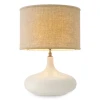 Jones bordslampa vit/mässing/linne 64,5 cm