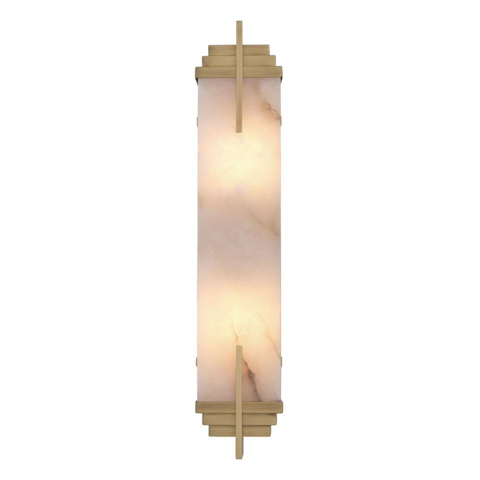 Harman Wall Lamp Brass/White 51cm Eichholtz Harman Wall Lamp Brass/White 51cm