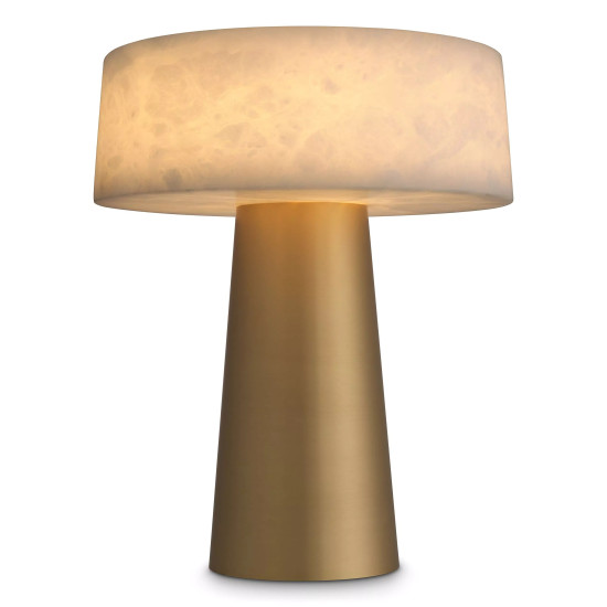 Cinco Table Lamp Brass/White 43cm