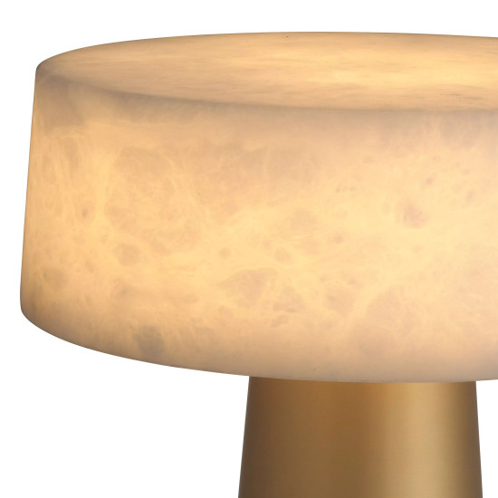 Cinco Table Lamp Brass/White 43cm