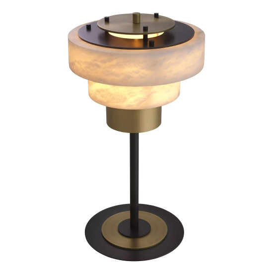 Zereno Table Lamp Brass/Alabaster 66.5cm