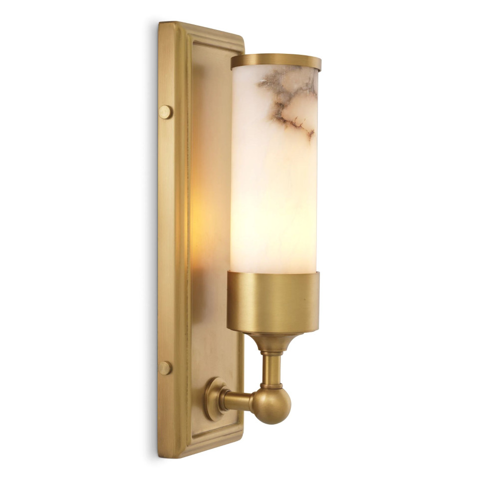 Valentine Wall Lamp Brass/White 38cm Eichholtz Valentine Wall Lamp Brass/White 38cm
