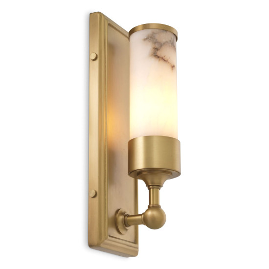 Valentine Wall Lamp Brass/White 38cm