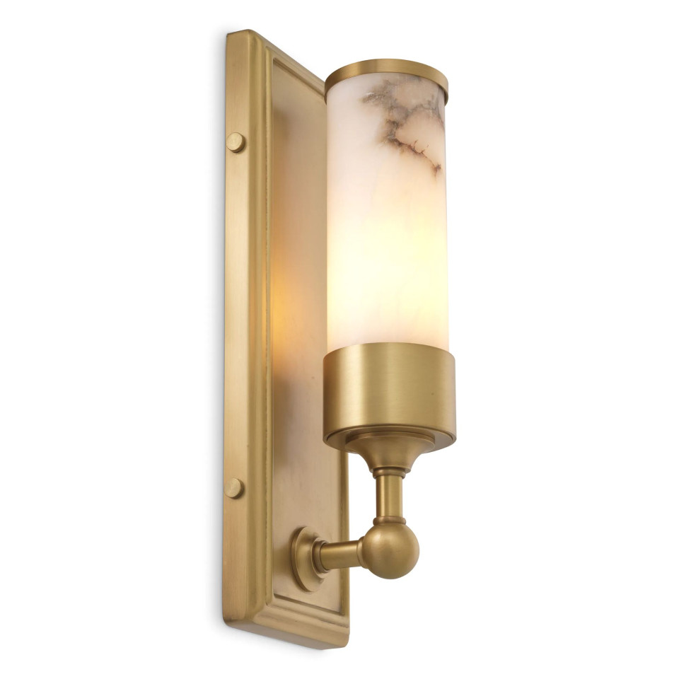 Valentine Wall Lamp Brass/White 38cm Eichholtz Valentine Wall Lamp Brass/White 38cm