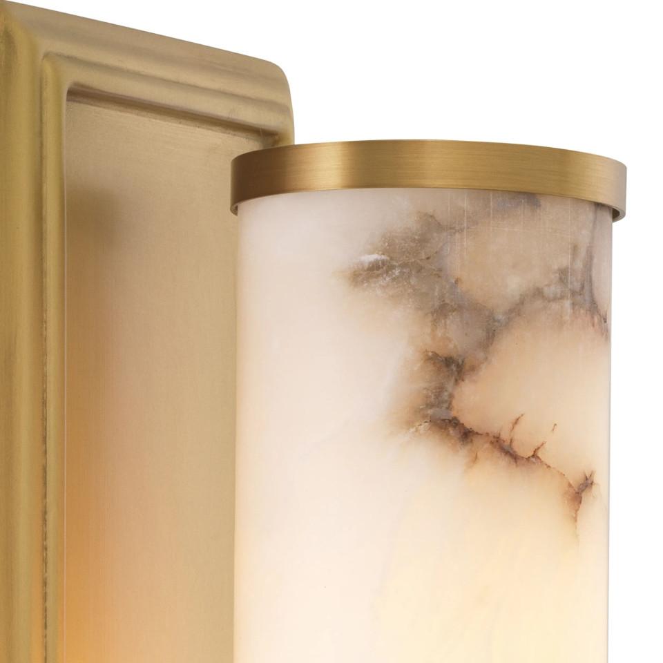 Valentine Wall Lamp Brass/White 38cm Eichholtz Valentine Wall Lamp Brass/White 38cm