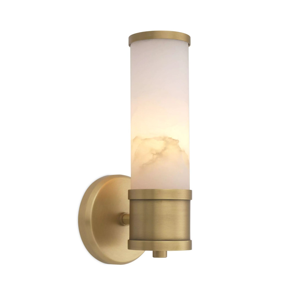 Claridges Single vägglampa mässing/vit 29,5cm Eichholtz Claridges Single vägglampa mässing/vit 29,5cm