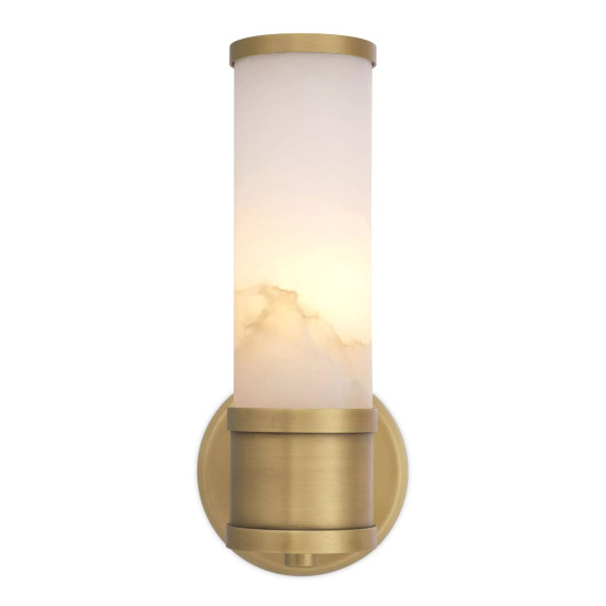 Claridges Single Wall Lamp Brass/White 29.5cm Claridges Single Wall Lamp Brass/White 29.5cm