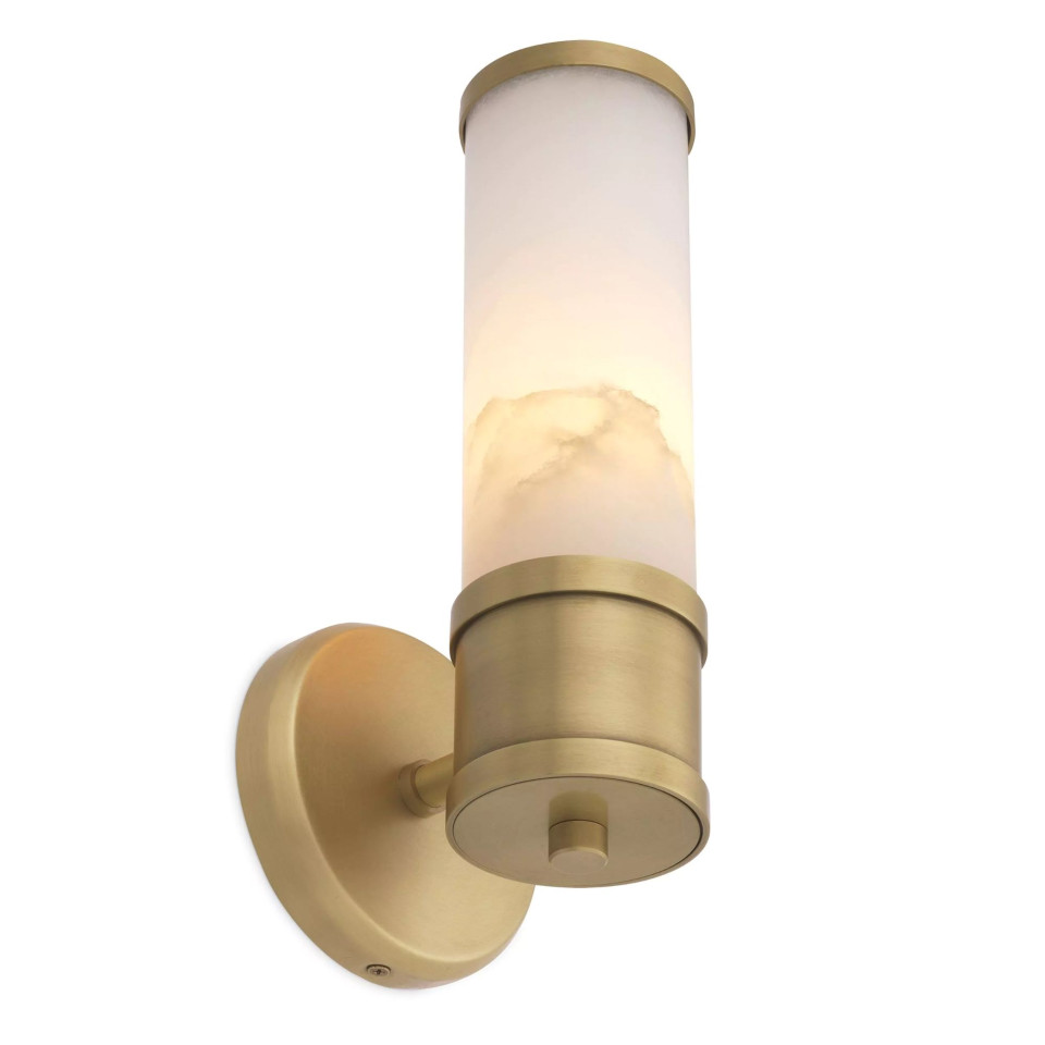Claridges Single vägglampa mässing/vit 29,5cm Eichholtz Claridges Single vägglampa mässing/vit 29,5cm