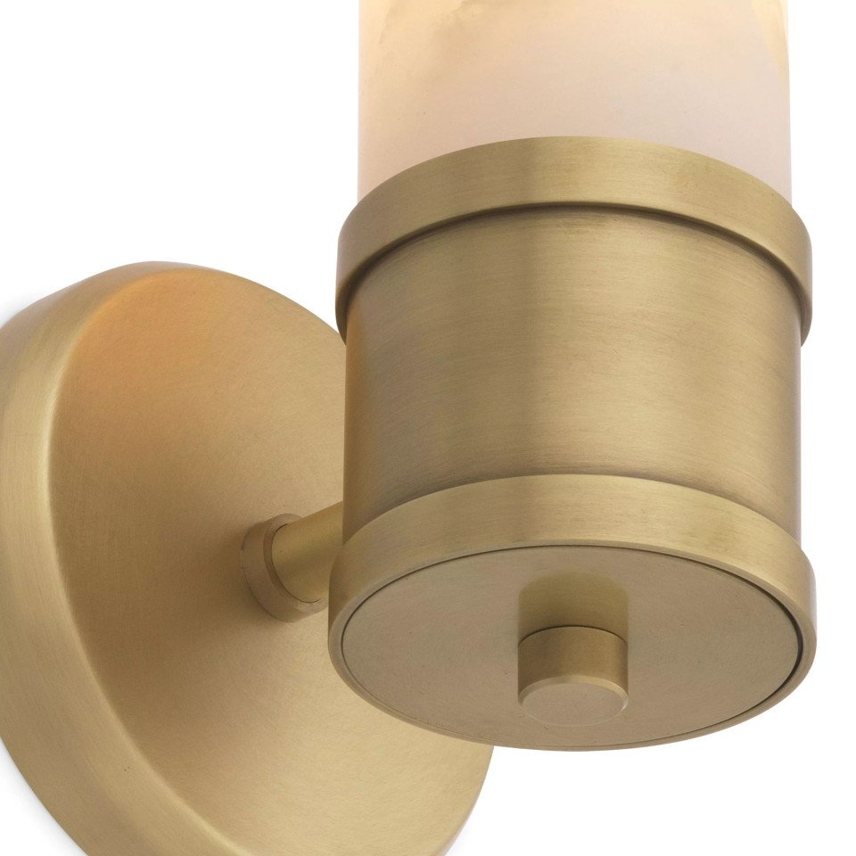 Claridges Single vägglampa mässing/vit 29,5cm Eichholtz Claridges Single vägglampa mässing/vit 29,5cm