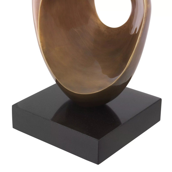 D'Ancona bordslampa mässing/vit 83 cm