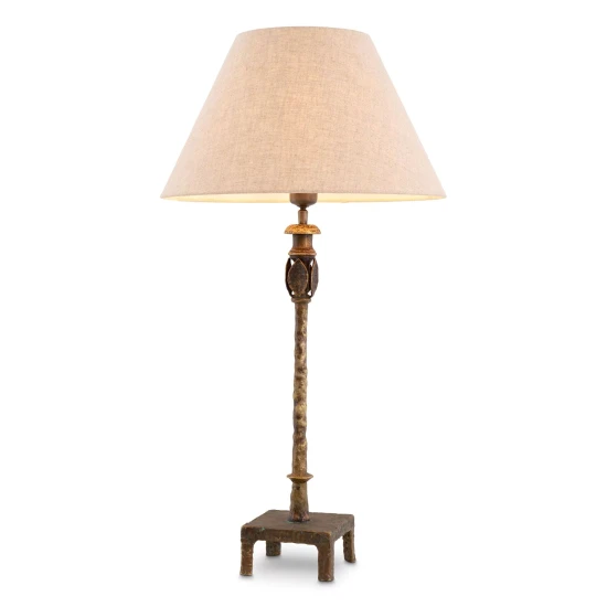 Santoro Table Lamp Brass/Linen 84cm