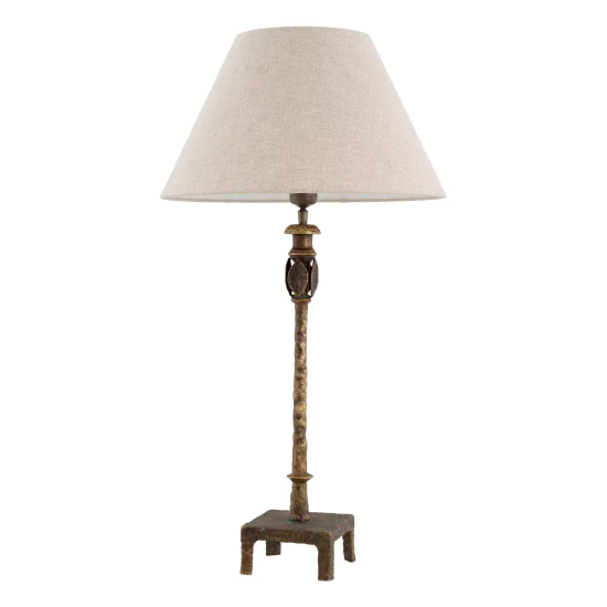 Santoro Table Lamp Brass/Linen 84cm