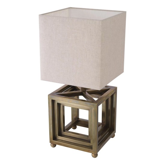 Bellagio Table Lamp Brass/Fabric 65cm Bellagio Table Lamp Brass/Fabric 65cm