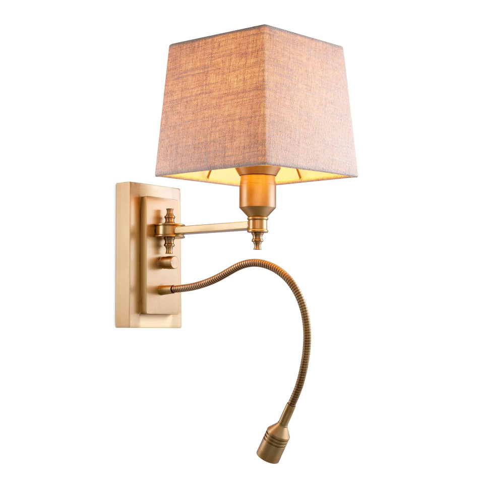 Ellington vägglampa mässing/linne 30,5cm Ellington vägglampa mässing/linne 30,5 cm