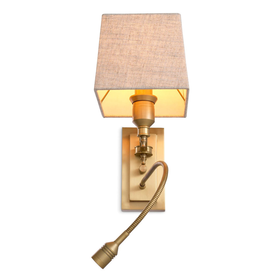 Ellington vägglampa mässing/linne 30,5cm Ellington vägglampa mässing/linne 30,5 cm