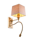 Ellington vägglampa mässing/linne 30,5cm Ellington vägglampa mässing/linne 30,5 cm
