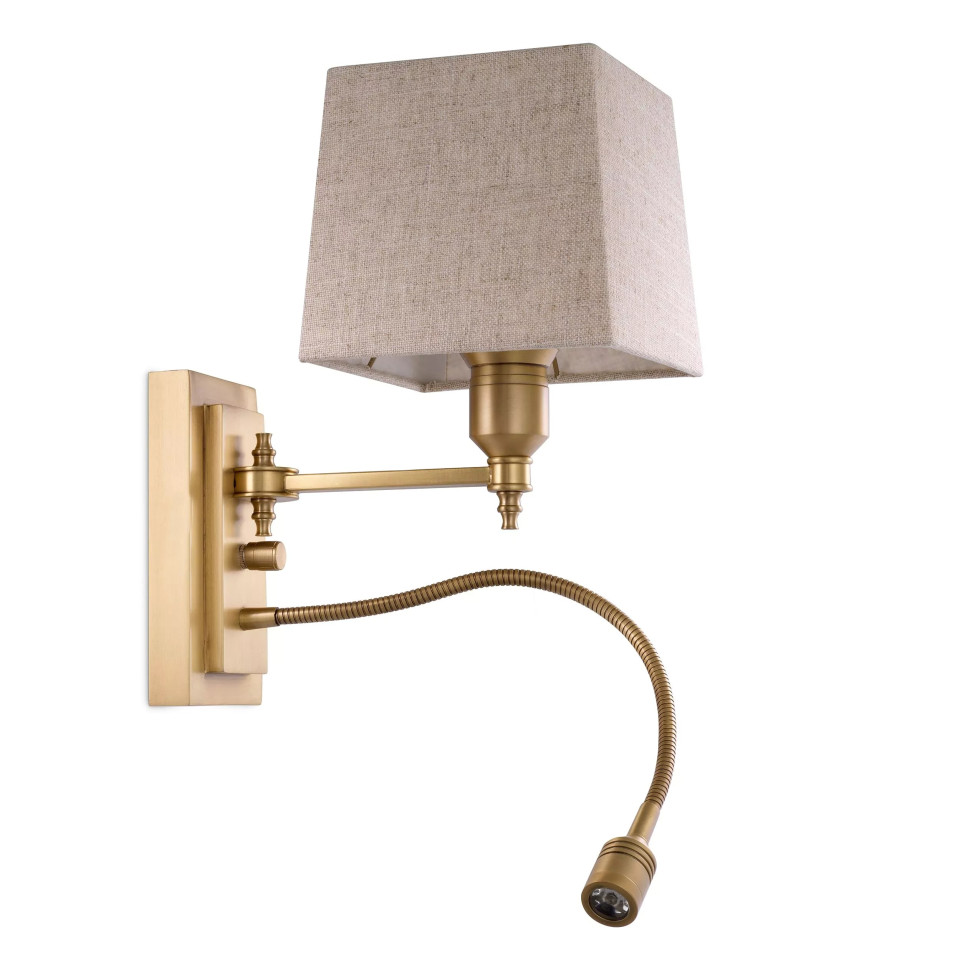 Ellington vägglampa mässing/linne 30,5cm Ellington vägglampa mässing/linne 30,5 cm