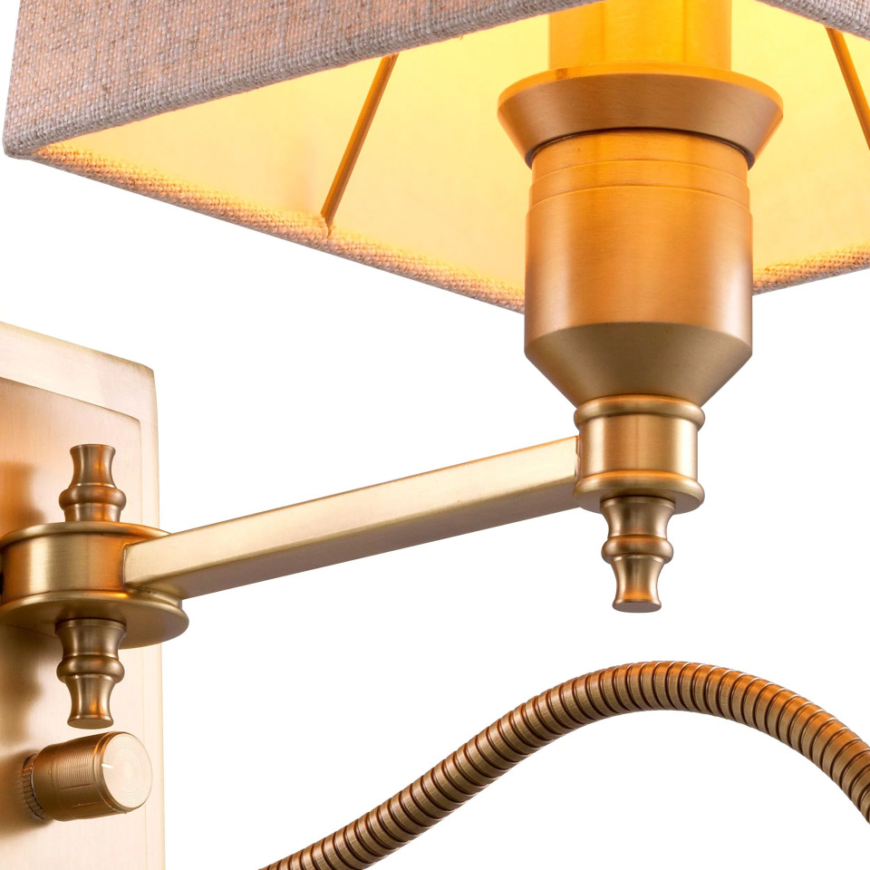 Ellington vägglampa mässing/linne 30,5cm Ellington vägglampa mässing/linne 30,5 cm