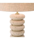Baron Table Lamp Travertine/Brass/Linen 85cm