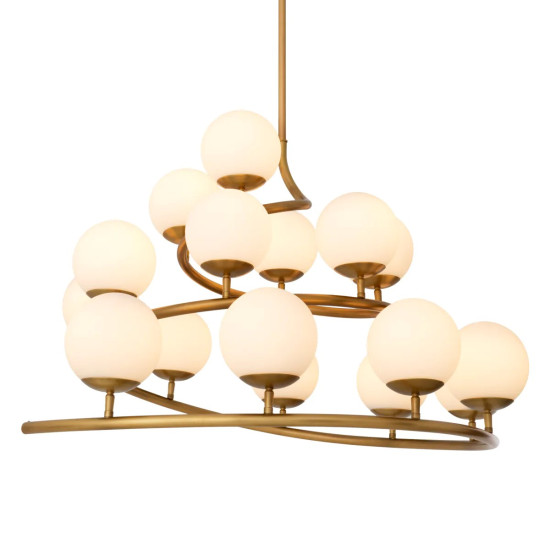 Brissac takkrona mässing/vit 105 cm Brissac takkrona mässing/vit 105 cm