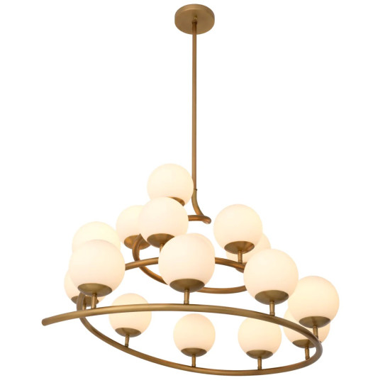 Brissac takkrona mässing/vit 105 cm Brissac takkrona mässing/vit 105 cm