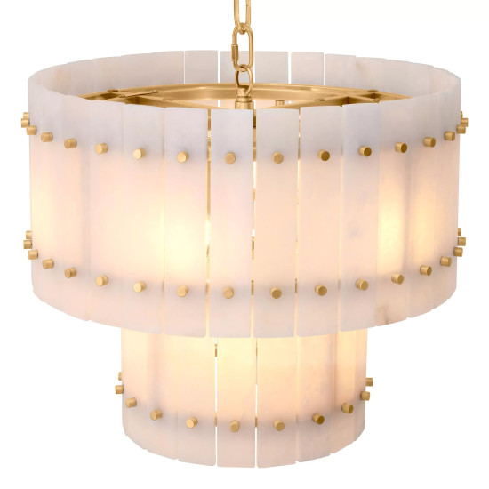 Ruby S Chandelier Brass/White 57cm